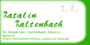 katalin kaltenbach business card